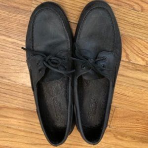 Sperry Boat Shoes / Black Leather / Size 11